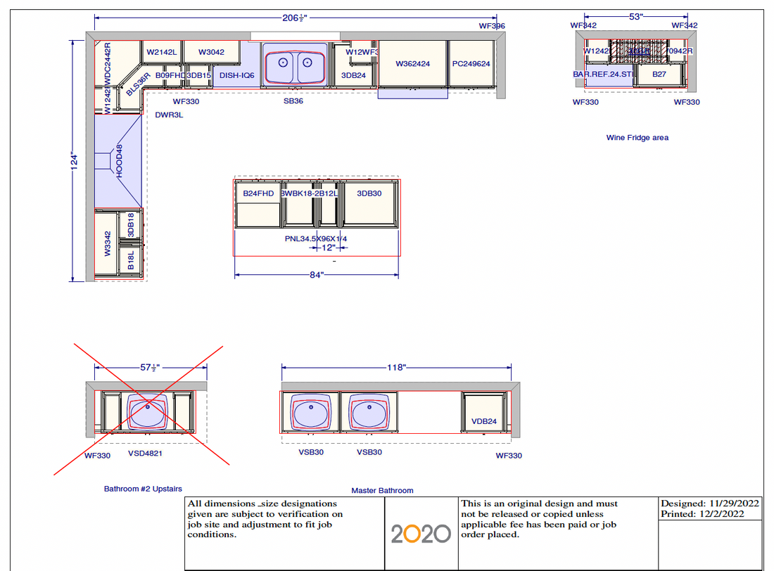 What do we need to begin your cabinet design?