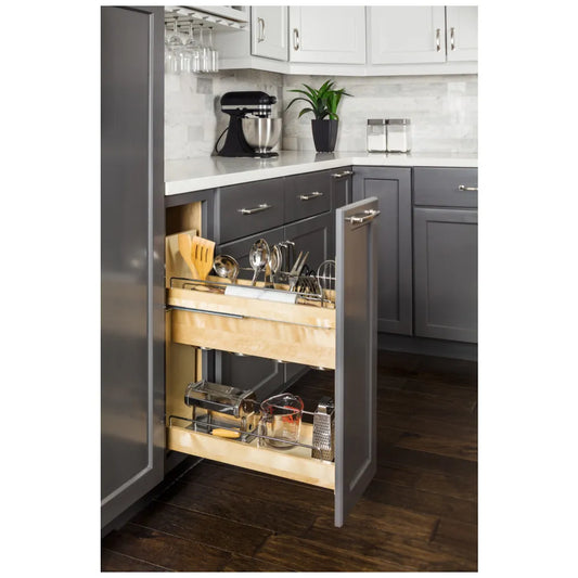 8" "No Wiggle" Utensil Bin Soft-close Base Cabinet Pullout for B12 FHD (Shipped Separately)