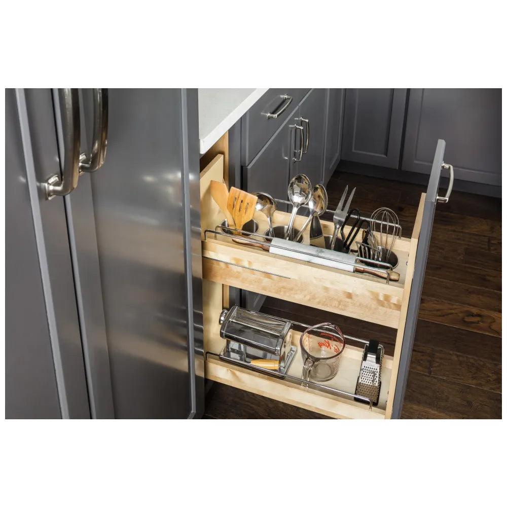8" "No Wiggle" Utensil Bin Soft-close Base Cabinet Pullout for B12 FHD (Shipped Separately)