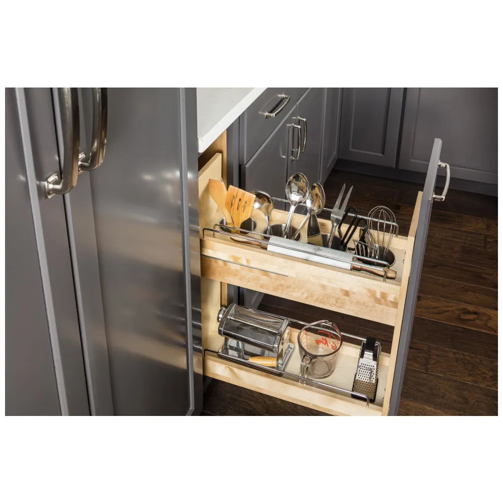8" "No Wiggle" Utensil Bin Soft-close Base Cabinet Pullout for B12 FHD (Shipped Separately)