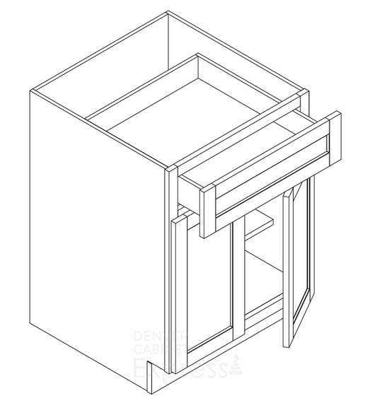 Twenty four inch base cabinet with drawer and door