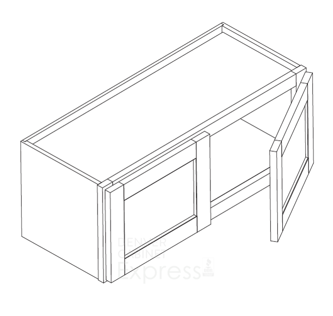 W3012 (30" Wide, 12" Tall, Wall Cabinet)