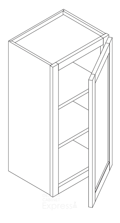 W1530 (15" Wide, 30" Tall, Wall Cabinet)