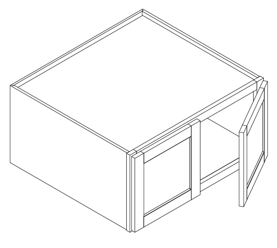 W361824 (36" Wide, 18" Tall, 24" Deep, Wall Cabinet)