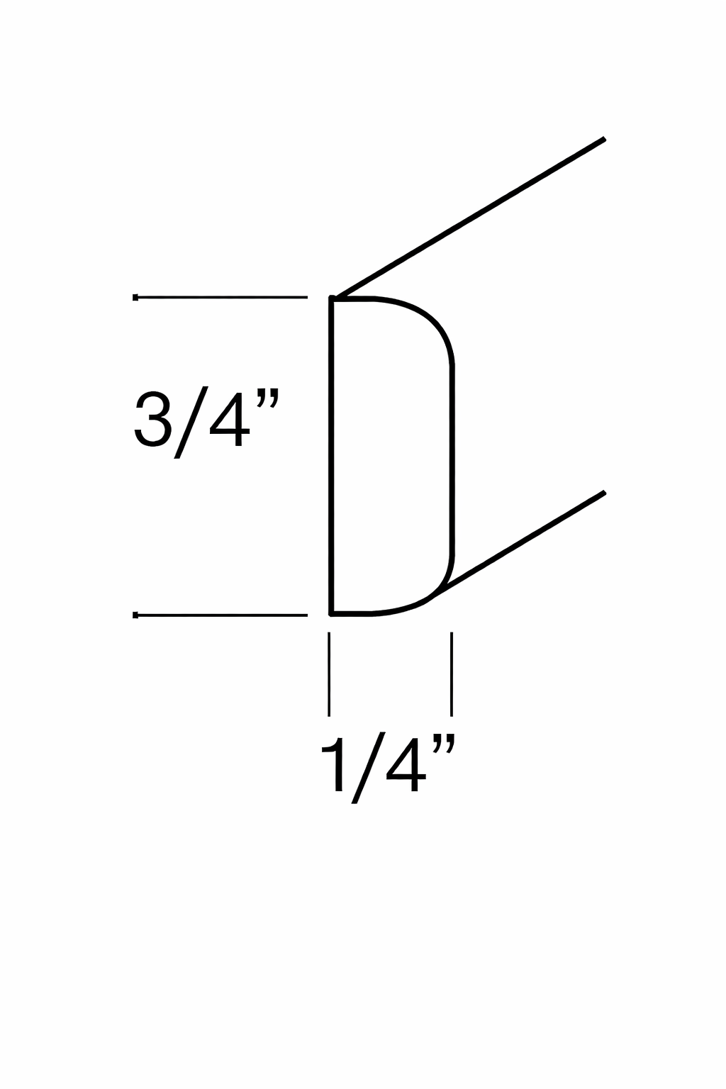SDM8 (3/4" Wide, 96" Tall, 1/4" Thick, Batten Moulding)