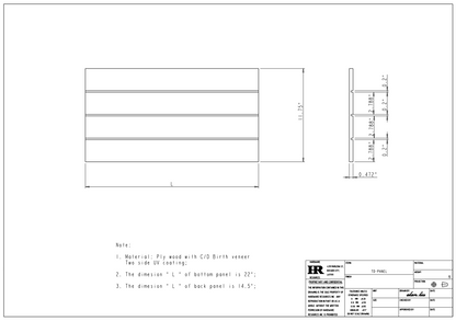 11-3/4" Wide, 24" Deep Wooden Tray Divider Kit (Shipped Separately)