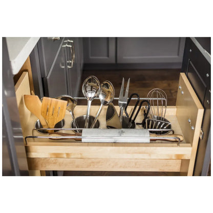 8" "No Wiggle" Utensil Bin Soft-close Base Cabinet Pullout for B12 FHD (Shipped Separately)