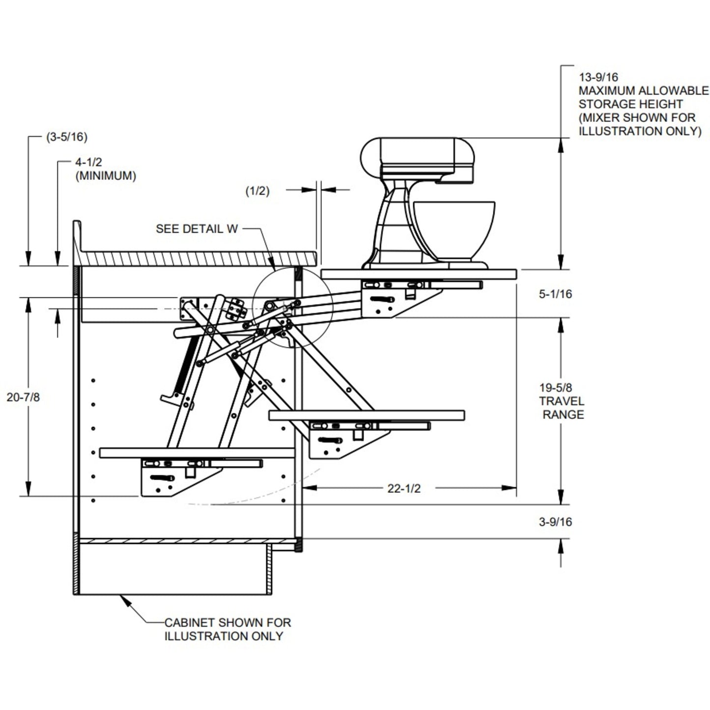 Mixer Shelf (Soft-close Appliance Lift)