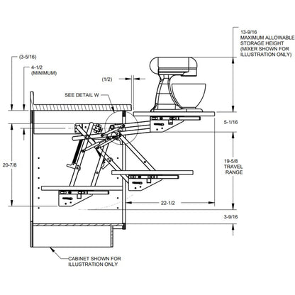 Mixer Shelf (Soft-close Appliance Lift)