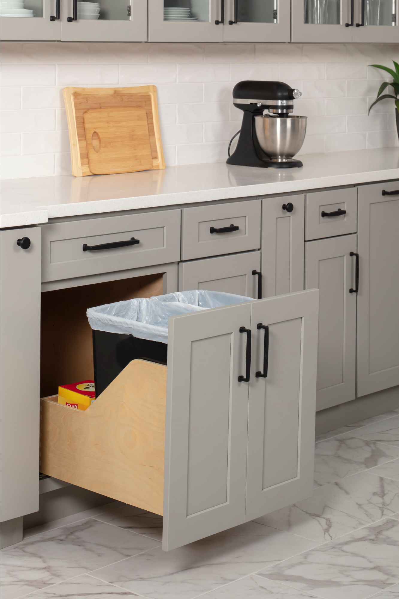 Double Trash Can Kit for B24 Soft Close (35 Qt)