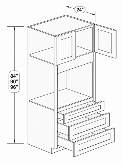 OC339624 (33" Universal Oven Cabinet, 96" Tall)