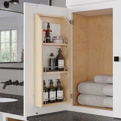 15" Wide, 24" Tall Wood Door Mount Spice Rack Kit (Shipped Separately)