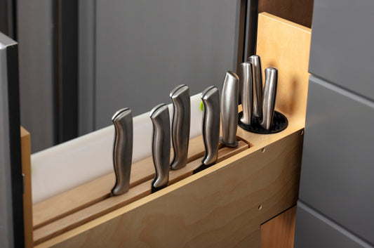 5" "No Wiggle" Magnetic Knife Organizer Soft-close Pullout for B09 FHD (Shipped Separately)