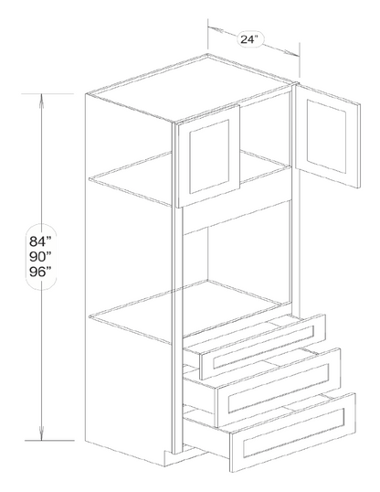 OC338424 (33" Universal Oven Cabinet, 84" Tall)