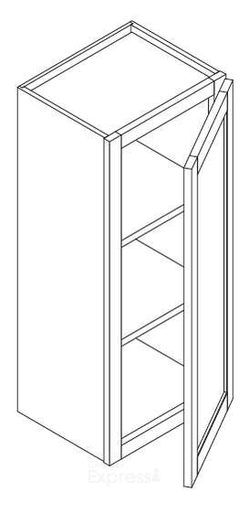 W0936 (9" Wide, 36" Tall, Wall Cabinet)