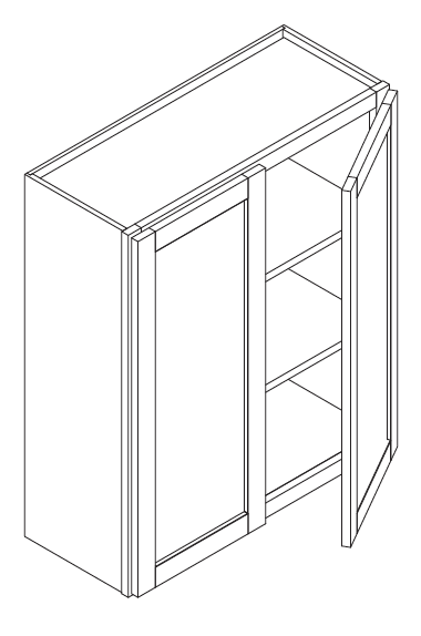 W2436 (24" Wide, 36" Tall, Wall Cabinet)