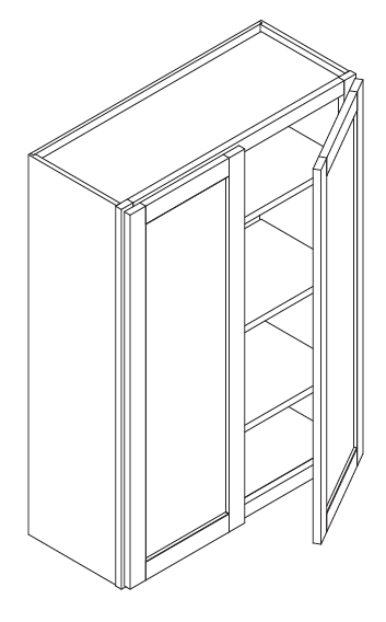 W2742 (27" Wide, 42" Tall, Wall Cabinet)