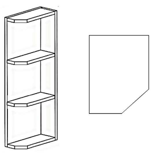 WES930 (9" Wide, 30" Tall, Wall End Shelf)