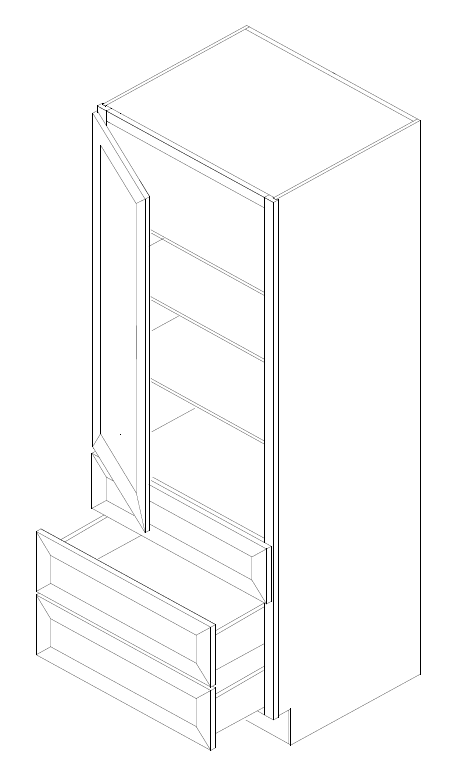 SVA188421 (18" Vanity Linen Cabinet, 84" Tall, 21" Deep)