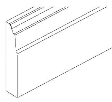 BM8 (96" Wide, 4 1/2" Tall, 3/4" Thick, Base Moulding)