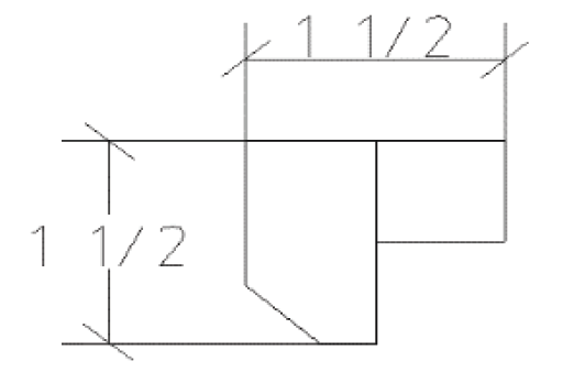 LM8-S (96" Wide, 1 1/2" Tall, 1 1/2" Thick, Light Rail)