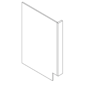 DWR3 (3" Wide, 34.5" Tall, 24" Deep, Dishwasher End Panel)